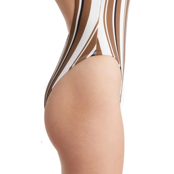 Vitamin A stripe deep low back one piece - Picture 4 of 6